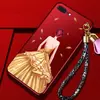 Чехол бампер для Xiaomi Redmi Note 5A Anomaly Boom Red / Girl in Gold Dress (Красный / Девушка в Золотом) 