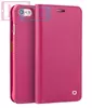 Премиальный чехол книжка с натуральной кожи Qialino Business Classic Leather Wallet Case для Apple iPhone 7 Pink (Розовый)