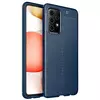 Чехол бампер для Samsung Galaxy A72 Anomaly Leather Fit Blue (Синий)