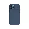 Чехол бампер для iPhone 12 Pro Max Nillkin CamShield Silky Silicone Blue (Синий)