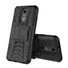 Противоударный чехол бампер для LG K10 2018 Nevellya Case (встроенная подставка) Black (Черный) 