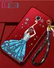 Чехол бампер для Huawei Honor 6A Anomaly Boom Red / Girl in Blue Dress (Красный / Девушка в Синем) 