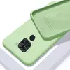 Чехол бампер для Xiaomi Redmi Note 9 Anomaly Silicone (с микрофиброй) Light Green (Светло Зеленый) 