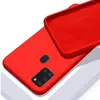 Чехол бампер для Samsung Galaxy A21s Anomaly Silicone (с микрофиброй) Red (Красный) 