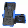 Противоударный чехол бампер для Motorola One Action Nevellya Case (встроенная подставка) Blue (Синий) 