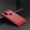 Чехол бампер Ipaky Carbon Fiber для Motorola One Vision Red (Красный)