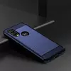 Чехол бампер для Motorola One Vision iPaky Carbon Fiber Blue (Синий) 