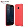 Чехол бампер для HTC U11 Life iPaky Carbon Fiber Red (Красный) 