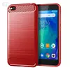 Чехол бампер для Xiaomi Redmi Go iPaky Carbon Fiber Red (Красный) 