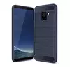 Чехол бампер для Samsung Galaxy A8 Plus 2018 A730F iPaky Carbon Fiber Blue (Синий) 