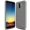 Чехол бампер для Samsung Galaxy A6 2018 iPaky Carbon Fiber Gray (Серый)