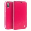 Кожаный чехол книжка для iPhone X Qialino Classic Leather Pink (Розовый) 