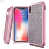 Противоударный алюминиевый чехол бампер X-Doria Defense Lux Case для iPhone XR Pink Glitter (Розовый блеск)
