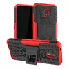 Противоударный чехол бампер для Nokia 2.3 Nevellya Case (встроенная подставка) Red (Красный) 