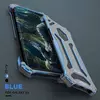 Бронированный Противоударный алюминиевый чехол бампер R-just Gundam для Samsung Galaxy S9 Plus Blue (Синий)