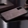 Чехол бампер для Samsung Galaxy A22 X-Level Leather Bumper Dark Coffe (Кофейный)