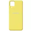 Чехол Silicone Cover Full Protective (AA) для Samsung Galaxy A12 / M12 Желтый / Yellow