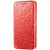 Кожаный чехол книжка GETMAN Mandala (PU) для Xiaomi Poco M3 Красный