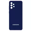 Чехол Silicone Cover Full Camera (AA) для Samsung Galaxy A32 4G Темно-синий / Midnight blue