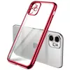 Прозрачный силиконовый чехол глянцевая окантовка Full Camera для Apple iPhone 11 (6.1"") Красный