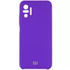 Чехол Silicone Cover Full Camera (AAA) для Xiaomi Redmi Note 10 Pro / 10 Pro Max Фиолетовый / Violet