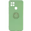 Чехол TPU Candy Ring Full Camera для Oppo A15s / A15 Мятный / Mint