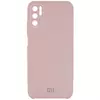 Чехол Silicone Cover Full Camera (AAA) для Xiaomi Redmi Note 10 5G / Poco M3 Pro Розовый / Pink Sand