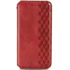 Кожаный чехол книжка GETMAN Cubic (PU) для Samsung Galaxy A72 4G / A72 5G Красный
