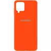Чехол Silicone Cover Full Protective (AA) для Samsung Galaxy A12 / M12 Оранжевый / Neon Orange