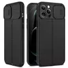 Чехол бампер для iPhone 13 Anomaly Leather Fit Pro (Шторка На Камеру) Black (Черный)