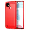 Чехол бампер для Realme C21Y iPaky Carbon Fiber Red (Красный)