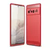 Чехол бампер для Google Pixel 6 Pro iPaky Carbon Fiber Red (Красный)