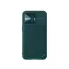 Чехол бампер для iPhone 13 Pro Nillkin CamShield Leather Dark Green (Темно Зеленый)
