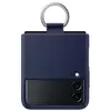 Чехол бампер для Samsung Galaxy Z Flip 3 Samsung Silicone Cover with Ring Dark Blue (Темно Синий) EF-PF711TNEGRU