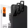 Защитное стекло на камеру для Samsung Galaxy S21 FE Spigen Optik Lens Protector 2 Pack Black (Черный) AGL03090