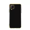 Чехол бампер для Samsung Galaxy A12 Nacho Anomaly Color Plating Gold (Золотой) 