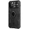 Противоударный чехол бампер для iPhone 12 / iPhone 12 Pro Nillkin CamShield Armor (шторка на камеру с вырезом под бренд) Black (Черный) 6902048202597