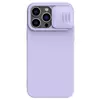 Противоударный чехол бампер для iPhone 14 Pro Max Nillkin CamShield Silky Silicone (шторка на камеру) Misty Purple (Туманный Пурпурный)
