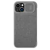 Чехол книжка для iPhone 14 Nillkin Qin Pro (cloth) Grey (Серый)