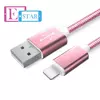 Кабель для зарядки и передачи данных Anomaly тканевая оплетка USB LightNing для смартфонов и телефона 1 м Pink (Розовый) Кабель для зарядки и передачи данных Anomaly тканевая оплетка USB LightNing для смартфонов и телефона 1 м Pink (Розовый)