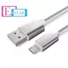 Кабель для зарядки и передачи данных Anomaly тканевая оплетка USB MicroUsb для смартфонов и телефона 1 м Silver (Серебристый) Кабель для зарядки и передачи данных Anomaly тканевая оплетка USB MicroUsb для смартфонов и телефона 1 м Silver (Серебристый)