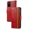 Чехол книжка для Xiaomi Redmi Note 10 Pro / Redmi Note 10 Pro Max Anomaly Business Wallet Red (Красный)
