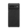 Премиальный чехол бампер для Google Pixel 7 Anomaly Carbon Plaid (Закрытый модуль камеры) Black (Черный) 