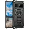 Противоударный чехол бампер для Google Pixel 6 Pro Anomaly Hybrid Armor (встроенная подставка) Black (Черный)