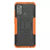 Противоударный чехол бампер для Motorola Moto G60 Nevellya Case (встроенная подставка) Orange (Оранжевый)