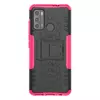 Противоударный чехол бампер для Motorola Moto G60 Nevellya Case (встроенная подставка) Pink (Розовый)