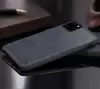 Чехол бампер для Xiaomi Poco C40 / Redmi 10C X-Level Leather Bumper Black (Черный)