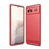 Противоударный чехол бампер для Google Pixel 7 Pro iPaky Carbon Fiber Red (Красный)