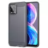 Противоударный чехол бампер для Vivo X60 iPaky Carbon Fiber Grey (Серый)