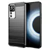 Протиударний чохол бампер для Xiaomi 12 Pro / 12S Pro iPaky Carbon Fiber Grey (Сірий)